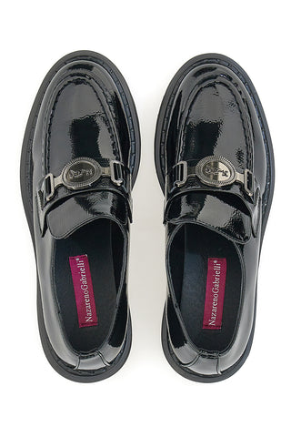 Mokassins mit Nazareno-Absatz Gabrielli 8916 Schwarz