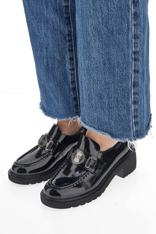 Mokassins mit Nazareno-Absatz Gabrielli 8916 Schwarz