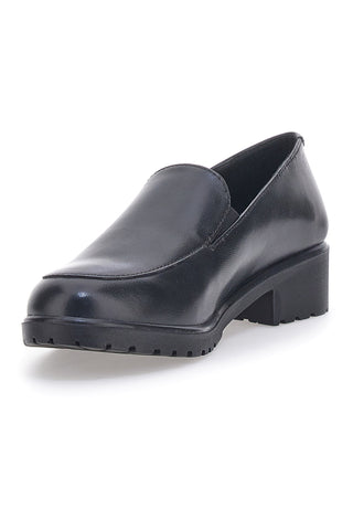 Mocassini Neri In Pelle Prima Riga 701