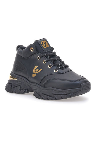 Freddy 7565 Schwarze klobige Turnschuhe Schwarz