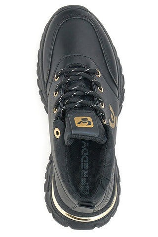 Freddy 7565 Schwarze klobige Turnschuhe Schwarz