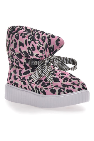 Gepolsterte Stiefeletten Freddy 7558 mit rosa Animal-Print