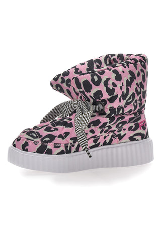 Gepolsterte Stiefeletten Freddy 7558 mit rosa Animal-Print