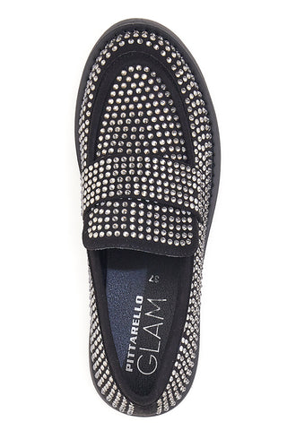 Mocassini Pittarello Glam 1102 Nero Strass