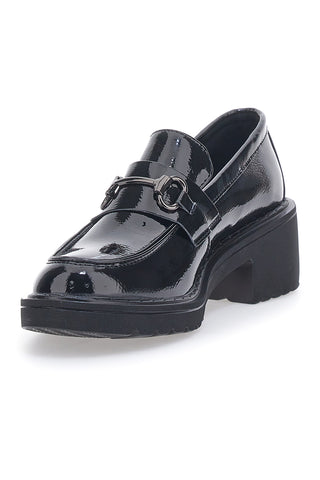 Mocassini Neri con Tacco Cafè Cost 2200115