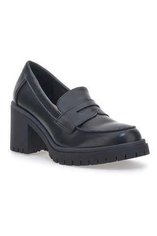 Mocassini con Tacco Prima Riga 261998 Neri