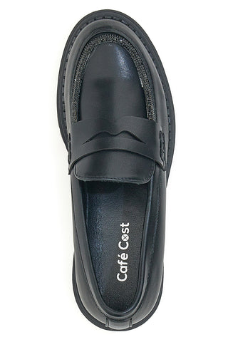 Schwarzer Café-Mokassin kostet 2613017