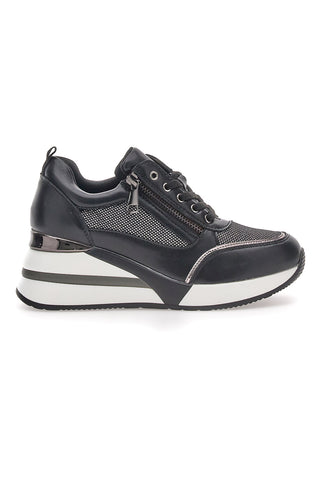 Schwarze Plateau-Sneaker „Dulcinea 233“.