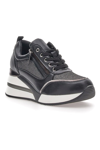 Schwarze Plateau-Sneaker „Dulcinea 233“.