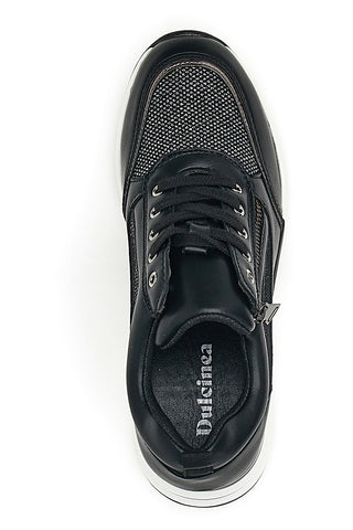 Schwarze Plateau-Sneaker „Dulcinea 233“.