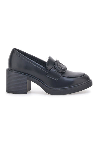 Mocassini con Tacco Nero Energy 192