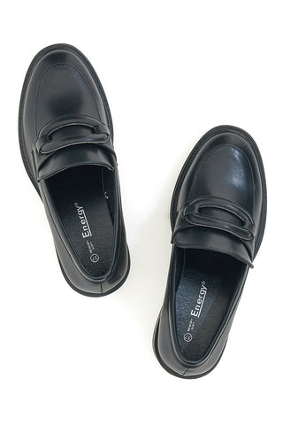 Mocassini con Tacco Nero Energy 192