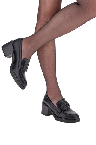 Mocassini con Tacco Nero Energy 192