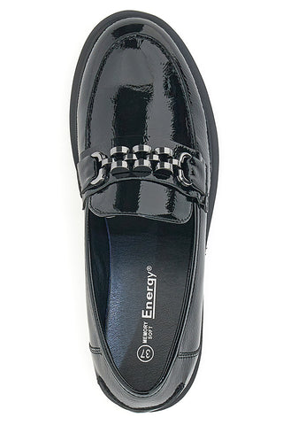 Black Energy 281 Mokassins aus Lackleder