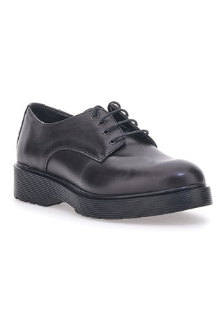 Scarpe Stringate Nere Vera Pelle Mio Tempo 258981