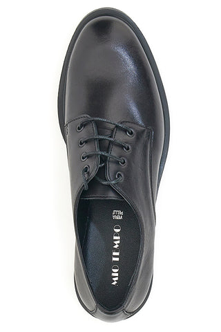 Scarpe Stringate Nere Vera Pelle Mio Tempo 258981