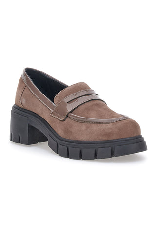 Braune Mokassins aus echtem Wildleder Mio Tempo 2308
