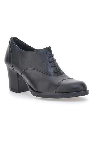 Schwarze Pittarello-Schnürschuhe der Klasse 109 mit Absatz