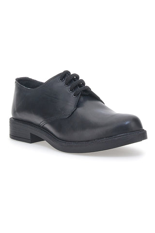 Stringate in Vera Pelle Pittarello Class 076 Nere