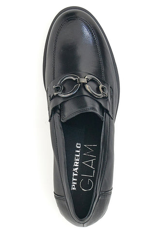 Mocassino Nero con Tacco Pittarello Glam 85145