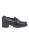Pittarello Glam Schwarzer Mokassin aus echtem Leder 85105