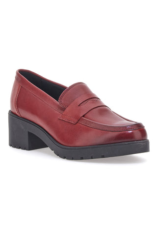 Pittarello Glam Roter Mokassin aus echtem Leder 85035