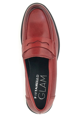 Pittarello Glam Roter Mokassin aus echtem Leder 85035