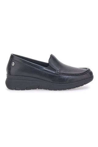 Mocassini Neri Vera Pelle Prima Riga 640066