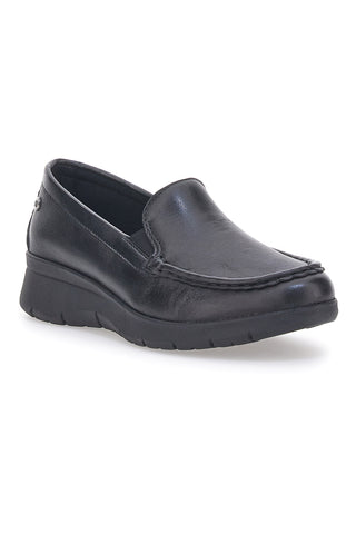 Mocassini Neri Vera Pelle Prima Riga 640066