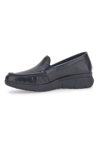 Mocassini Neri Vera Pelle Prima Riga 640066