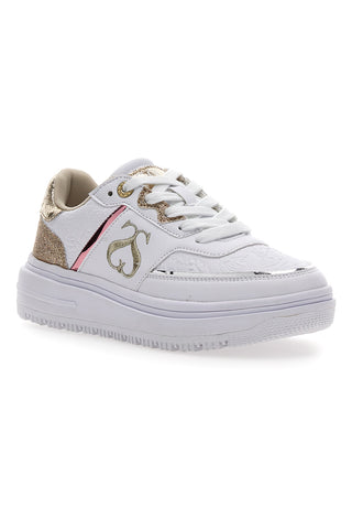 Sneakers Bianche e Oro Soprani City Pu Mirror Glitter
