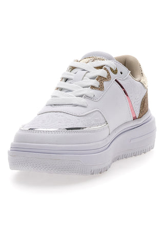 Sneakers Bianche e Oro Soprani City Pu Mirror Glitter