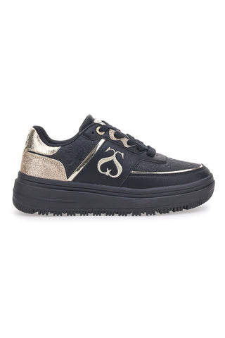 Soprani Sport City Mirror Glitter Schwarze Turnschuhe