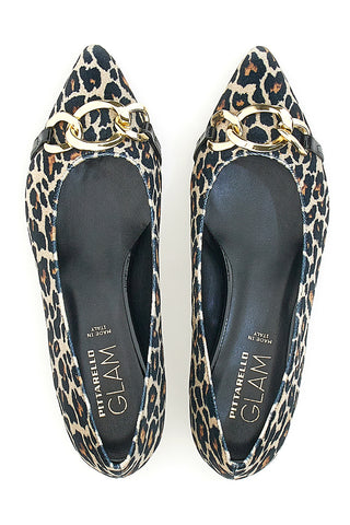 Ballerine a Punta Pittarello Glam 3502 Nero Leopardato