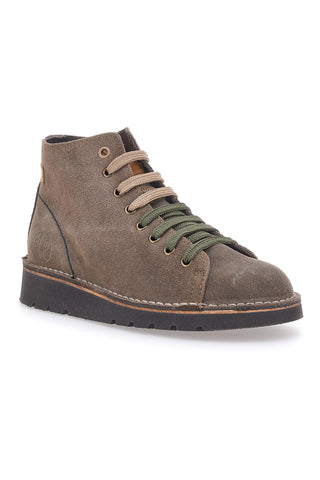 Hohe Schnürschuhe aus braunem Wildleder Pittarello Tierra 1280