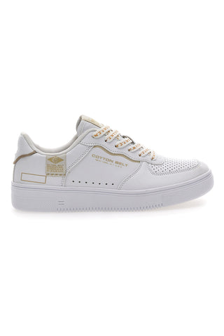 Weiße Sneakers aus Österreich mit Baumwollgürtel