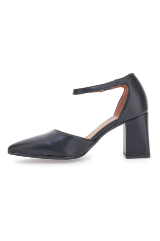 Schwarze Pumps mit Riemen Pittarello Couture 43702