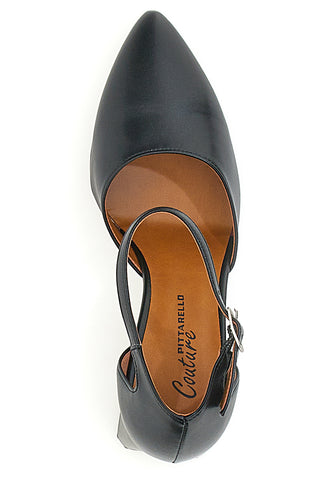 Schwarze Pumps mit Riemen Pittarello Couture 43702