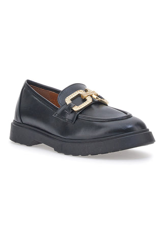 Pitarello Couture Schwarzer Mokassin 019602