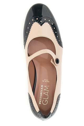 Pittarello Glam 3482 Ballerinas in Nude und Schwarz