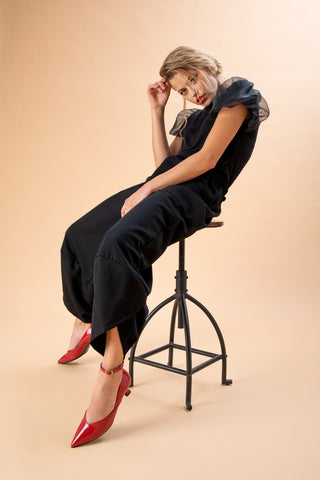 Pumps mit Riemchen Rot Pittarello Couture 904