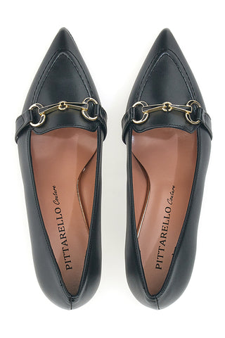 Schwarze Pumps mit niedrigem Absatz Pittarello Couture A58