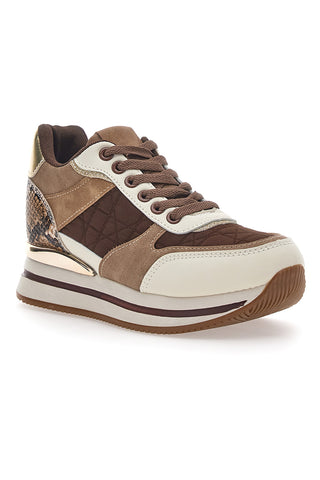 Sneakers Marrone con Zeppa Prima Riga 385