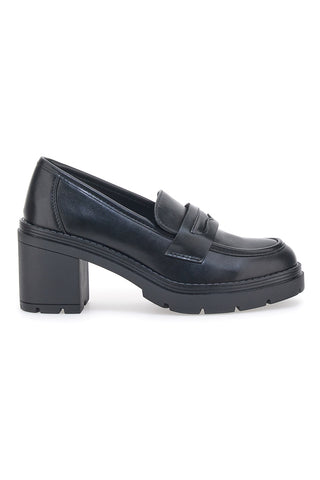 Mocassini Con Tacco Mio Tempo 369 Neri