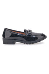 Schwarze Lackleder-Loafer Mio Tempo 387