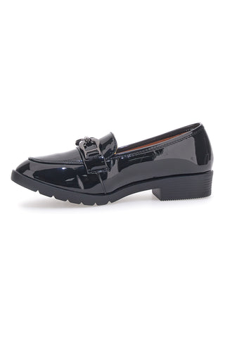 Schwarze Lackleder-Loafer Mio Tempo 387