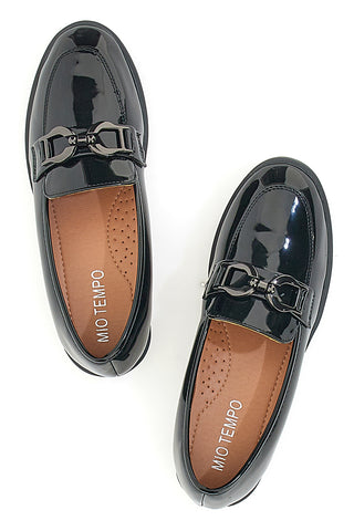 Schwarze Lackleder-Loafer Mio Tempo 387