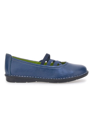 Blaue Ballerinas mit Gummizug Mio Tempo 19840