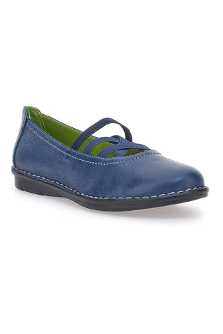 Blaue Ballerinas mit Gummizug Mio Tempo 19840