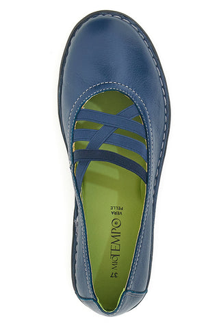 Blaue Ballerinas mit Gummizug Mio Tempo 19840